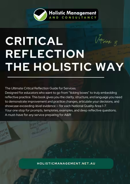 Holistic Management & Consultancy CR The Holistic Way Holistic Critical Reflection
